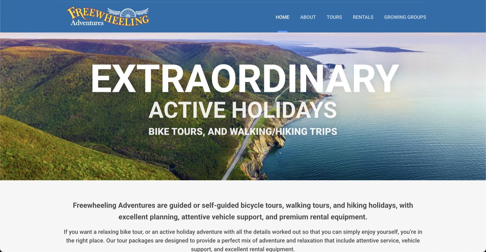 Thumbnail view of a tourism webpage showing a colorful and dynamic landscape